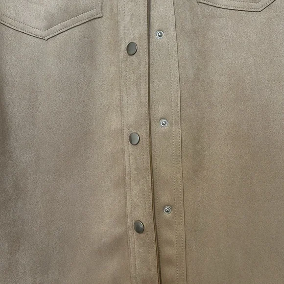 NWT Zara Faux Suede Nude Shacket - Picture 2 of 4